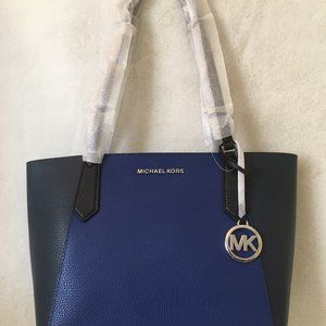 Michael Kors Kimberly Zip Tote color Cobalt Multi.